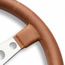 MOMO Prototipo Heritage Tobacco Steering Wheel 350mm – Brown Leather / Silver Spokes