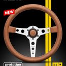 MOMO Prototipo Heritage Tobacco Steering Wheel 350mm – Brown Leather / Silver Spokes