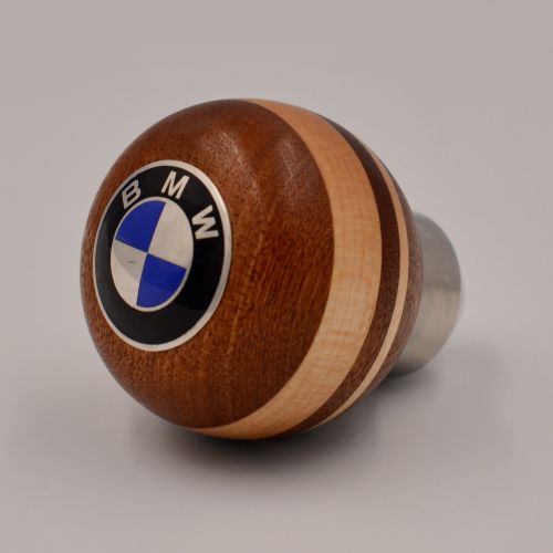 BMW GEAR KNOB/MAHOGANY WOOD AND CANADIAN MAPLE