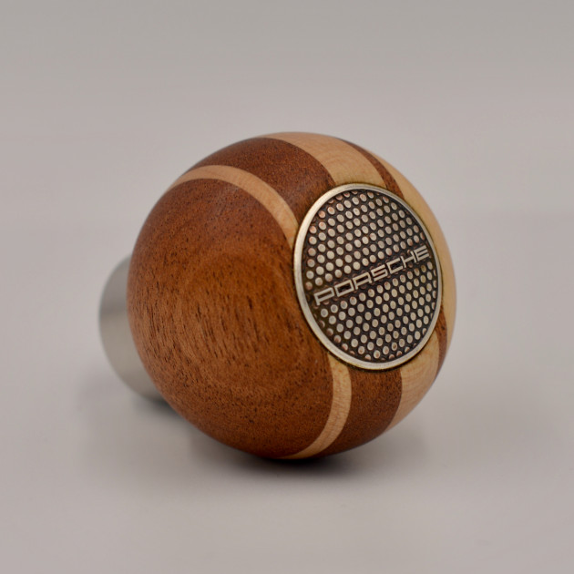 PORSCHE GEAR KNOB/MAHOGANY WOOD AND CANADIAN MAPLE GoClassic