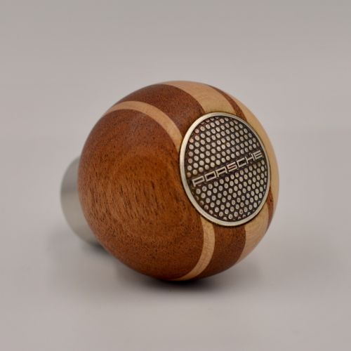 PORSCHE GEAR KNOB/MAHOGANY WOOD AND CANADIAN MAPLE