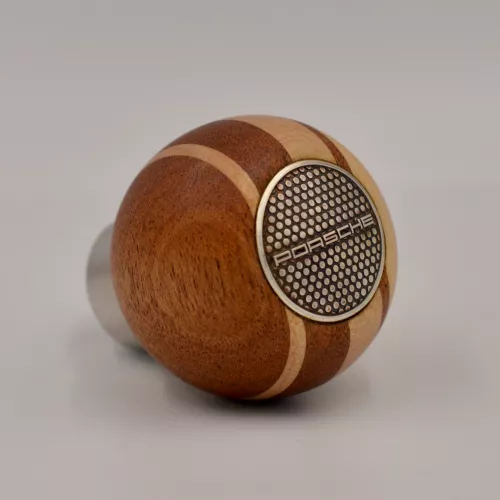 PORSCHE GEAR KNOB/MAHOGANY WOOD AND CANADIAN MAPLE