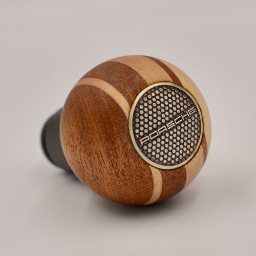 PORSCHE GEAR KNOB/MAHOGANY WOOD AND CANADIAN MAPLE