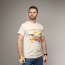 T-shirt with Porsche 356 logo, Natural white