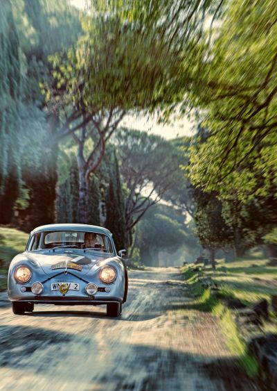 The Porsche 356 on the road to Rome