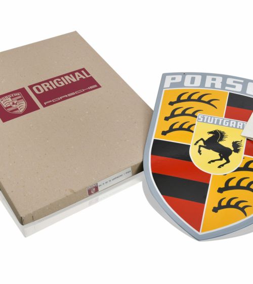 Emailleschild - Porsche Wappen