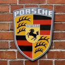 Emailleschild - Porsche Wappen