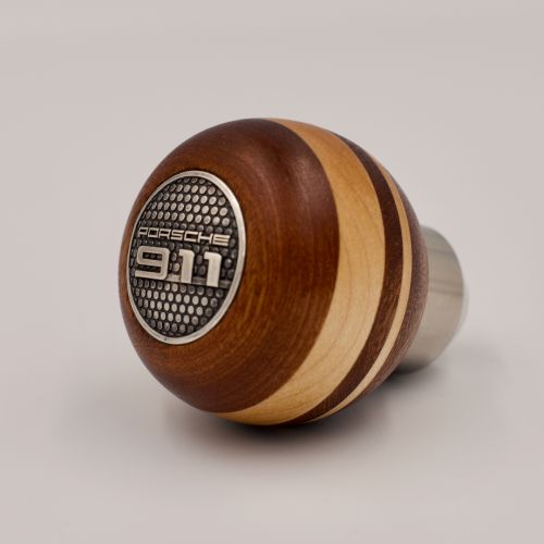 PORSCHE 911 GEAR KNOB/MAHOGANY WOOD AND CANADIAN MAPLE